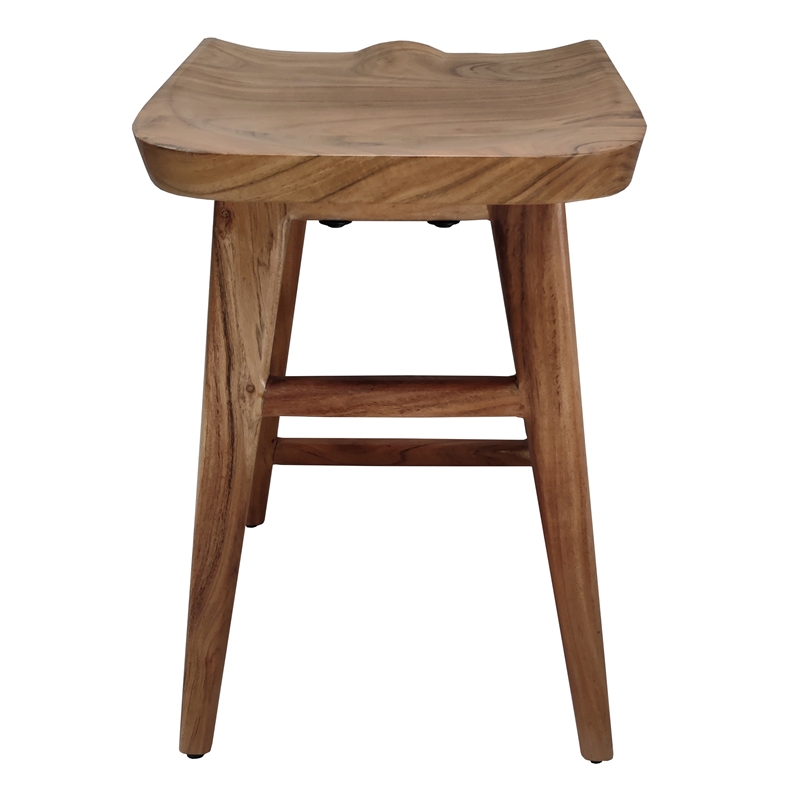 Bowery Hill Backless Counter Stool in Acacia Natural Brown Wood