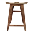 Bowery Hill Backless Counter Stool in Acacia Natural Brown Wood