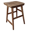 Bowery Hill Backless Counter Stool in Acacia Natural Brown Wood