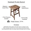 Bowery Hill Backless Counter Stool in Acacia Natural Brown Wood