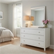 Bowery Hill Landscape Dresser Mirror with Wood Frame in White Finish