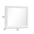 Bowery Hill Landscape Dresser Mirror with Wood Frame in White Finish