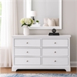 Bowery Hill Landscape Dresser Mirror with Wood Frame in White Finish
