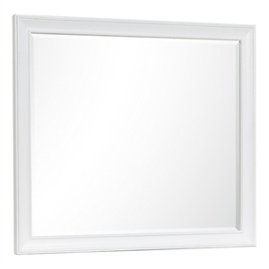 Bowery Hill Landscape Dresser Mirror with Wood Frame in White Finish