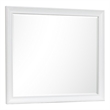 Bowery Hill Landscape Dresser Mirror with Wood Frame in White Finish