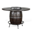Bowery Hill 54 in Counter Height Pub Table with Barrel Design in Brown