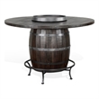 Bowery Hill 54 in Counter Height Pub Table with Barrel Design in Brown