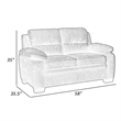 Bowery Hill 58 Inch Loveseat with Polyester Upholstery in Dark Gray