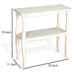 Bowery Hill Side End Table with Scalloped Trim in Distressed White Mahogany