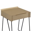 Bowery Hill Contemporary Gold Champagne Metal End Table with 1 Drawer
