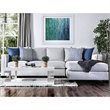Bowery Hill Right Facing Fabric Sectional in Light Gray Upholstery