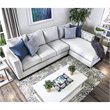 Bowery Hill Right Facing Fabric Sectional in Light Gray Upholstery