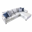 Bowery Hill Right Facing Fabric Sectional in Light Gray Upholstery