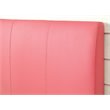 Bowery Hill Faux Leather Full/Queen Panel Headboard in Pink