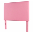 Bowery Hill Faux Leather Full/Queen Panel Headboard in Pink