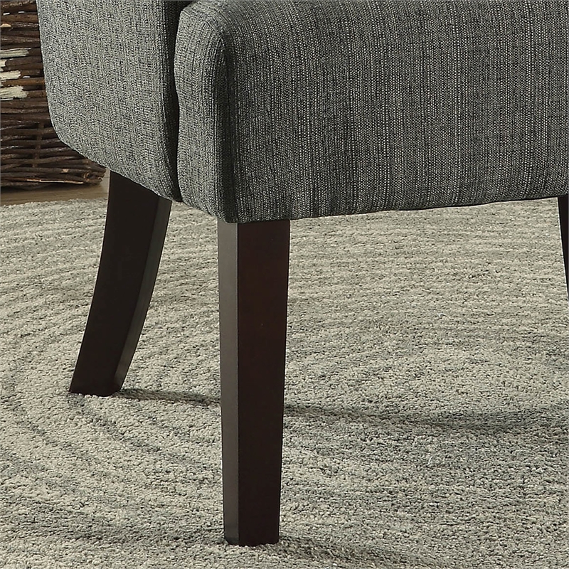 Bowery Hill Contemporary Gray Fabric Upholstered Accent Chair