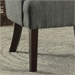Bowery Hill Contemporary Gray Fabric Upholstered Accent Chair
