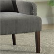 Bowery Hill Contemporary Gray Fabric Upholstered Accent Chair