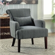 Bowery Hill Contemporary Gray Fabric Upholstered Accent Chair