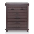 Bowery Hill Transitional Wood 6-Drawer Chest in Espresso