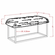 Bowery Hill Faux Fur Long Bench in Black with Gold Frame