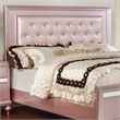 Bowery Hill Solid Wood Tufted Full Panel Bed in Rose Gold