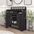 Bowery Hill Contemporary Wood Buffet with 7-Bottle Storage in Espresso