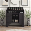 Bowery Hill Contemporary Wood Buffet with 7-Bottle Storage in Espresso