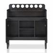 Bowery Hill Contemporary Wood Buffet with 7-Bottle Storage in Espresso