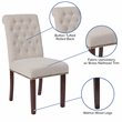 Bowery Hill Upholstered Parsons Dining Side Chair in Beige Fabric