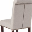 Bowery Hill Upholstered Parsons Dining Side Chair in Beige Fabric