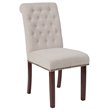 Bowery Hill Upholstered Parsons Dining Side Chair in Beige Fabric