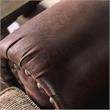 Bowery Hill Faux Leather Pillow Back Sofa in Brown with Rolled Arms