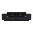 Bowery Hill Multi-Storage 72-Inch Wood TV Stand in Black Finish