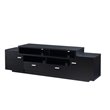 Bowery Hill Multi-Storage 72-Inch Wood TV Stand in Black Finish