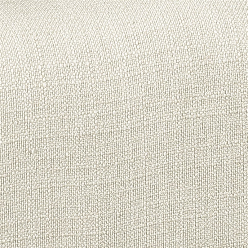 Bowery Hill Contemporary Ivory Fabric Bench with Wood Legs