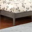 Bowery Hill Solid Wood King Platform Bed in Gray Finish