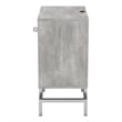 Bowery Hill Light Gray Wood 1-Drawer End Table with USB Port