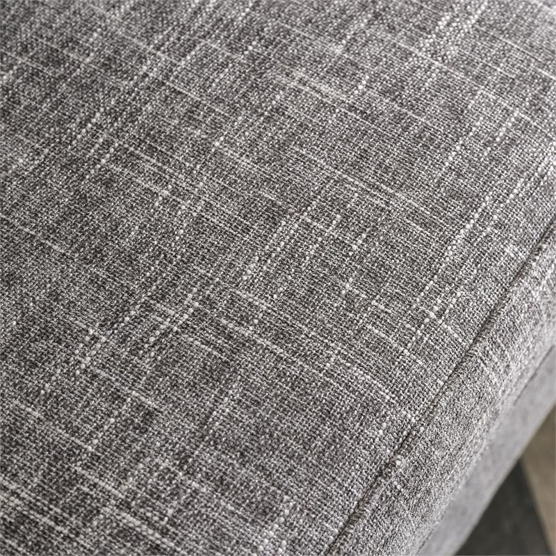 Bowery Hill Transitional Fabric Armchair in Gray with Rolled Arms
