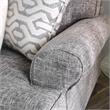 Bowery Hill Transitional Fabric Armchair in Gray with Rolled Arms