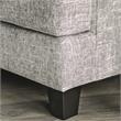 Bowery Hill Transitional Fabric Armchair in Gray with Rolled Arms