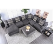 Bowery Hill Chenille Right Hand Facing Loveseat in Gray