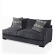 Bowery Hill Chenille Right Hand Facing Loveseat in Gray
