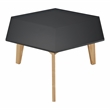 Bowery Hill Modern Geometric Metal Tray Coffee Table in Black Finish