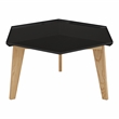 Bowery Hill Modern Geometric Metal Tray Coffee Table in Black Finish