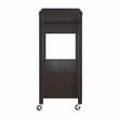 Bowery Hill Wood 2-Drawer Kitchen Cart in Cappuccino with Casters