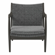 Bowery Hill Wood Cushioned Accent Chair in Grey