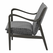 Bowery Hill Wood Cushioned Accent Chair in Grey