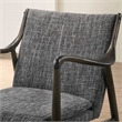 Bowery Hill Wood Cushioned Accent Chair in Grey
