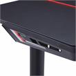 Bowery Hill Modern Metal Gaming Desk with Outlets in Black